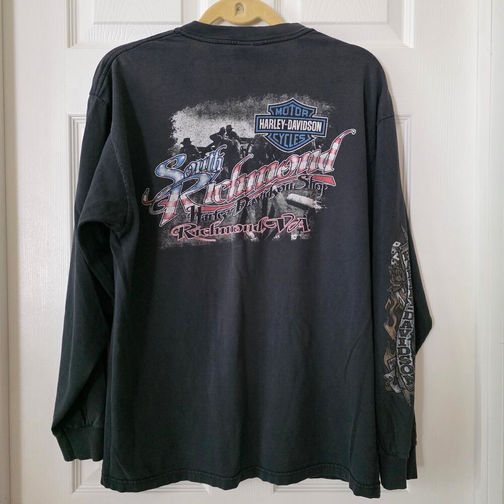 Harley Davidson 2006 "South Richmond" Vintage Long Sleeve Tee Shirt (Large)